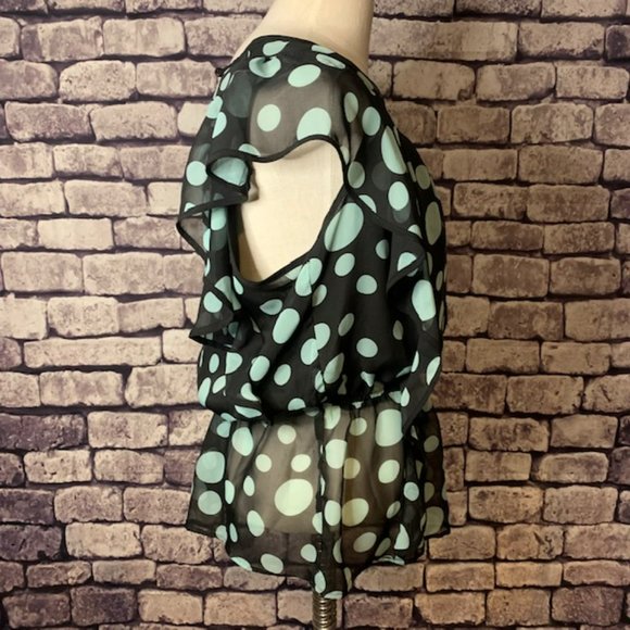 Sharagano NWT Sheer Blouse Size M - Picture 9 of 10